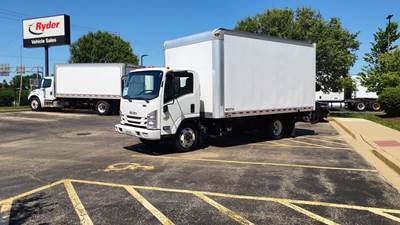 Isuzu NPR 16 ft Box Truck - 280HP, 6 Speed Automatic, Roll up Door, Liftgate