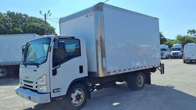 Isuzu NPR 14 ft Box Truck - 297HP, 6 Speed Automatic, Roll up Door, Liftgate