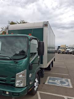 Isuzu NPR 16 ft Box Truck - 215HP, 6 Speed Automatic, Roll up Door, Liftgate