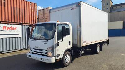 Isuzu NPR 16 ft Box Truck - 215HP, 6 Speed Automatic, Roll up Door, Liftgate