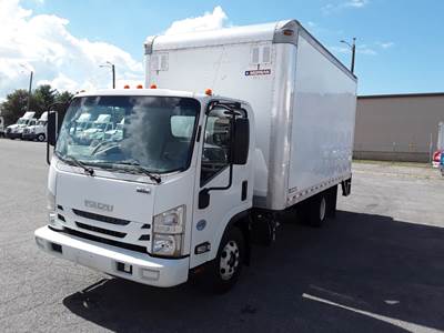 Isuzu NPR 16 ft Box Truck - 215HP, 6 Speed Automatic, Roll up Door, Liftgate