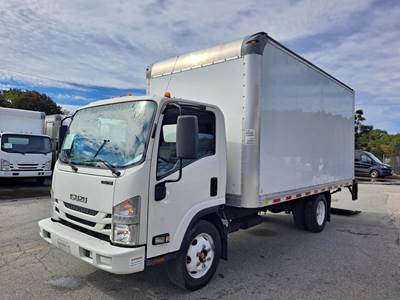 Isuzu NPR 16 ft Box Truck - 297HP, 6 Speed Automatic, Roll up Door, Liftgate