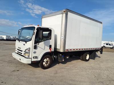 Isuzu NPR HD 16 ft Box Truck - 215HP, 6 Speed Automatic, Roll up Door, Liftgate