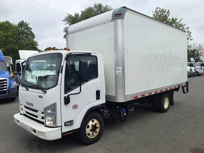 Isuzu NPR HD 16 ft Box Truck - 215HP, 6 Speed Automatic, Roll up Door, Liftgate