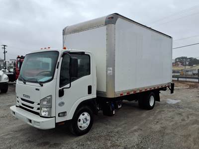 Isuzu NPR HD 16 ft Box Truck - 215HP, 6 Speed Automatic, Roll up Door, Liftgate