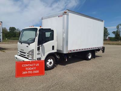Isuzu NPR HD 16 ft Box Truck - 215HP, 6 Speed Automatic, Roll up Door, Liftgate