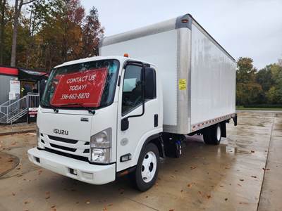 Isuzu NQR 18 ft Box Truck - 215HP, 6 Speed Automatic, Roll up Door, Liftgate