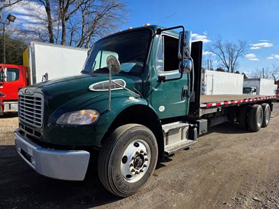 Freightliner M2 106 Tandem Axle 24 ft Flatbed Truck - 9 Speed Automatic