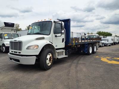 Freightliner M2 106 Tandem Axle 24 ft Flatbed Truck - 270HP, 6 Speed Automatic