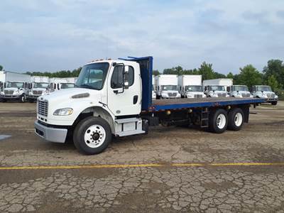 Freightliner M2 106 Tandem Axle 24 ft Flatbed Truck - 270HP, 6 Speed Automatic
