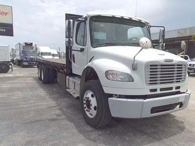 Freightliner M2 106 Tandem Axle 24 ft Flatbed Truck - 270HP, 9 Speed Automatic