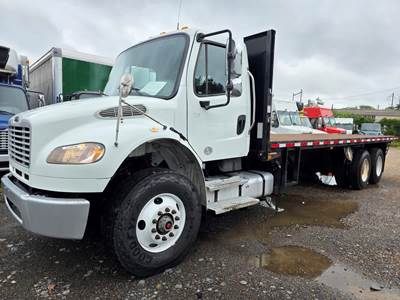 Freightliner M2 106 Tandem Axle 24 ft Flatbed Truck - 350HP, 6 Speed Automatic