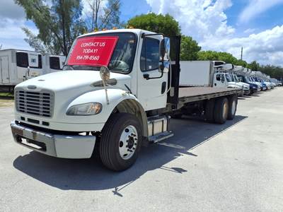 Freightliner M2 106 Tandem Axle 22 ft Flatbed Truck - 270HP, 9 Speed Manual