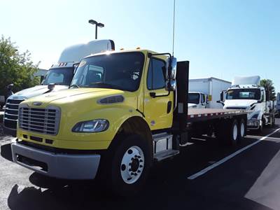 Freightliner M2 106 Tandem Axle 25 ft Flatbed Truck - 270HP, 6 Speed Automatic