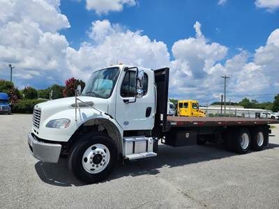 Freightliner M2 106 Tandem Axle 26 ft Flatbed Truck - 270HP, 6 Speed Automatic