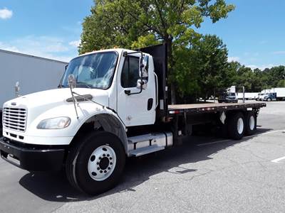 Freightliner M2 106 Tandem Axle 24 ft Flatbed Truck - 350HP, 6 Speed Automatic