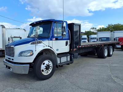 Freightliner M2 106 Tandem Axle 28 ft Flatbed Truck - 350HP, 6 Speed Automatic