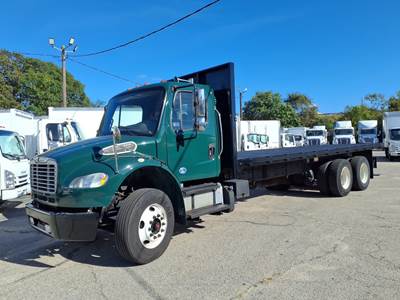 Freightliner M2 106 Tandem Axle 24 ft Flatbed Truck - 270HP, 9 Speed Manual