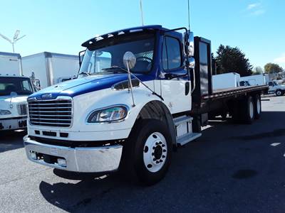 Freightliner M2 106 Tandem Axle 28 ft Flatbed Truck - 350HP, 6 Speed Automatic