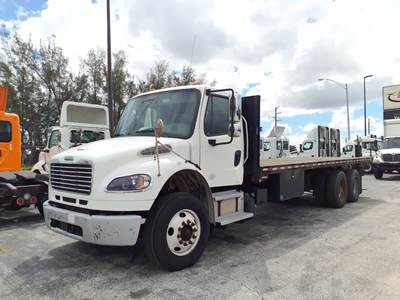Freightliner M2 106 Tandem Axle 24 ft Flatbed Truck - 270HP, 6 Speed Automatic