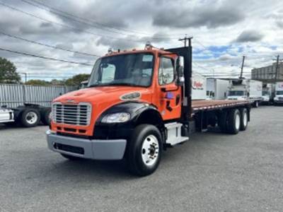Freightliner M2 106 Tandem Axle 24 ft Flatbed Truck - 300HP, 6 Speed Automatic