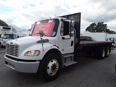 Freightliner M2 106 Tandem Axle 24 ft Flatbed Truck - 300HP, 6 Speed Automatic