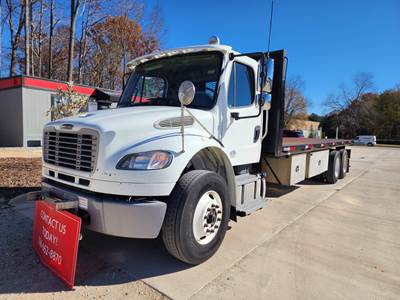Freightliner M2 106 Tandem Axle 25 ft Flatbed Truck - 350HP, 6 Speed Automatic