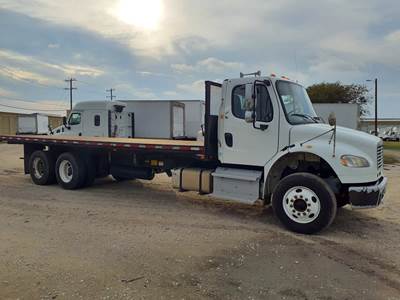 Freightliner M2 106 Tandem Axle 26 ft Flatbed Truck - 300HP, 6 Speed Automatic