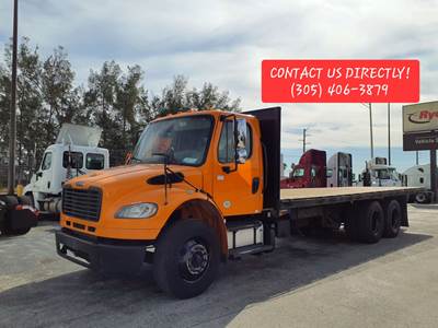 Freightliner M2 106 Tandem Axle 26 ft Flatbed Truck - 270HP, 6 Speed Automatic