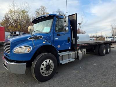 Freightliner M2 106 Tandem Axle 26 ft Flatbed Truck - 330HP, 6 Speed Automatic