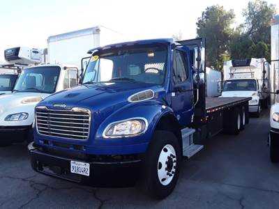 Freightliner M2 106 Tandem Axle 26 ft Flatbed Truck - 270HP, 6 Speed Automatic
