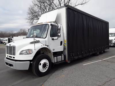 Freightliner M2 106 Tandem Axle 28 ft Flatbed Truck - 270HP, 6 Speed Automatic