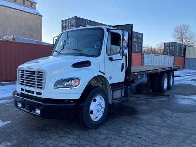 Freightliner M2 106 Tandem Axle 26 ft Flatbed Truck - 330HP, 6 Speed Automatic