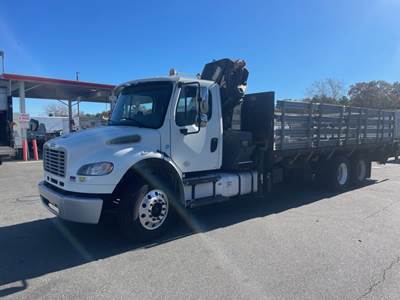 Freightliner M2 106 Tandem Axle 24 ft Flatbed Truck - 350HP, 6 Speed Automatic, Liftgate
