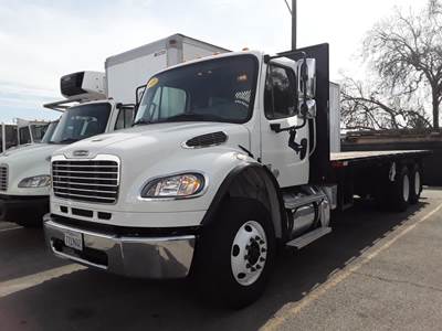 Freightliner M2 106 Tandem Axle 24 ft Flatbed Truck - 350HP, 6 Speed Automatic