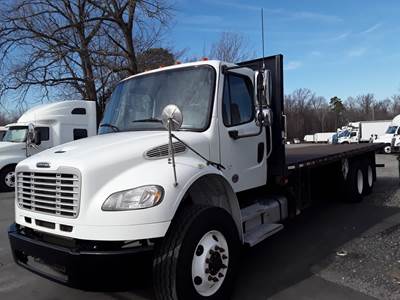 Freightliner M2 106 Tandem Axle 28 ft Flatbed Truck - 350HP, 6 Speed Automatic