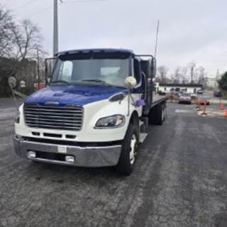 Freightliner M2 106 Tandem Axle 28 ft Flatbed Truck - 350HP, 6 Speed Automatic