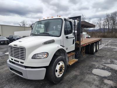 Freightliner M2 106 Tandem Axle 24 ft Flatbed Truck - 300HP, 9 Speed Manual