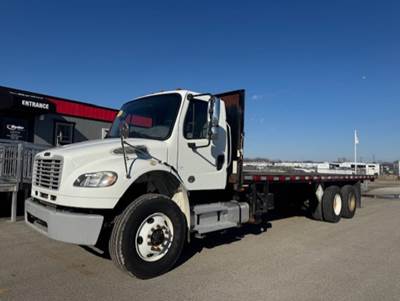 Freightliner M2 106 Tandem Axle 28 ft Flatbed Truck - 350HP, 6 Speed Automatic