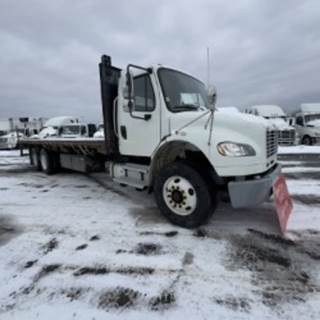 Freightliner M2 106 Tandem Axle 28 ft Flatbed Truck - 350HP, 6 Speed Automatic