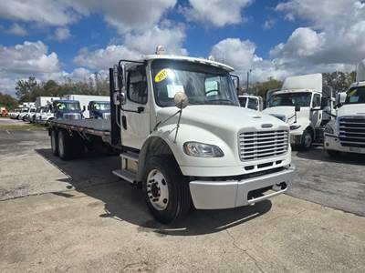 Freightliner M2 106 Tandem Axle 24 ft Flatbed Truck - 270HP, 6 Speed Automatic