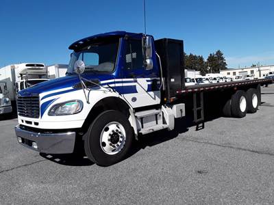 Freightliner M2 106 Tandem Axle 28 ft Flatbed Truck - 350HP, 6 Speed Automatic