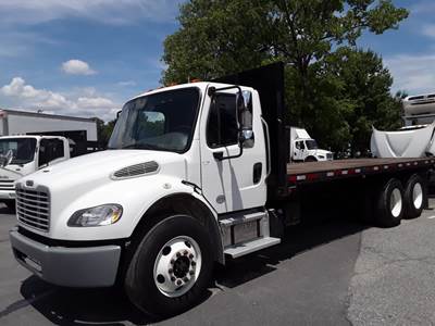 Freightliner M2 106 Tandem Axle 24 ft Flatbed Truck - 300HP, 6 Speed Automatic