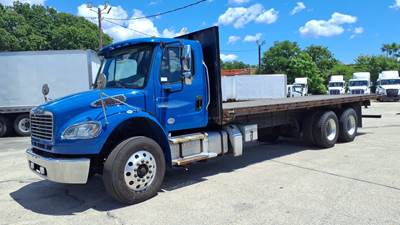Freightliner M2 106 Tandem Axle 26 ft Flatbed Truck - 330HP, 6 Speed Automatic