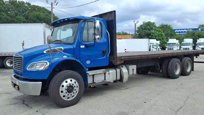 Freightliner M2 106 Tandem Axle 26 ft Flatbed Truck - 330HP, 6 Speed Automatic