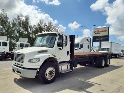 Freightliner M2 106 Tandem Axle 24 ft Flatbed Truck - 270HP, 6 Speed Automatic