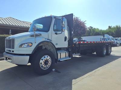 Freightliner M2 106 Tandem Axle 24 ft Flatbed Truck - 350HP, 10 Speed Manual