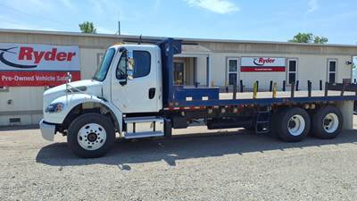 Freightliner M2 106 Tandem Axle 24 ft Flatbed Truck - 270HP, 6 Speed Automatic
