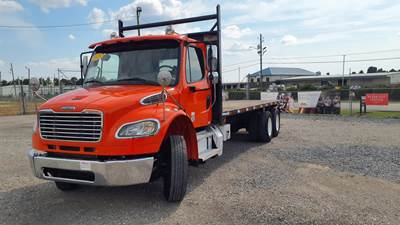 Freightliner M2 106 Tandem Axle 24 ft Flatbed Truck - 270HP, 6 Speed Automatic