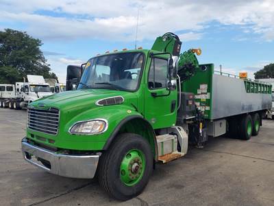 Freightliner M2 106 Tandem Axle 26 ft Flatbed Truck - 350HP, 6 Speed Automatic, Liftgate